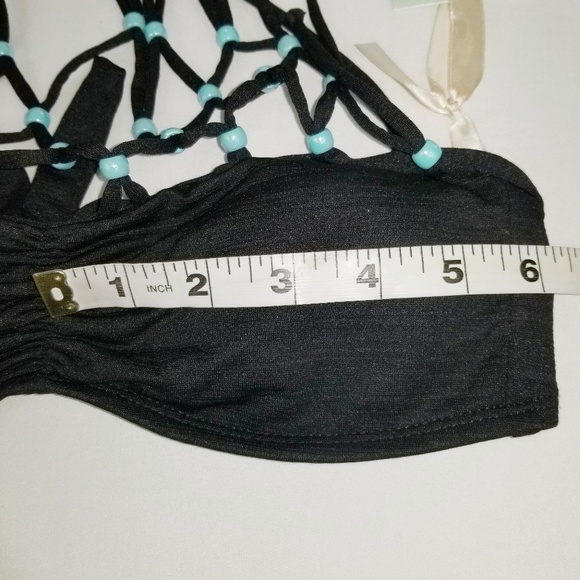 Eco Peace Beaded Fringe Bandeau Bikini Top New Sm - Picture 6 of 7